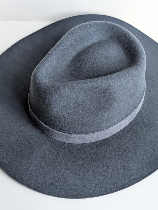 Wyeth River Charcoal Grey Wool Fedora Hat OS NWT main image 12